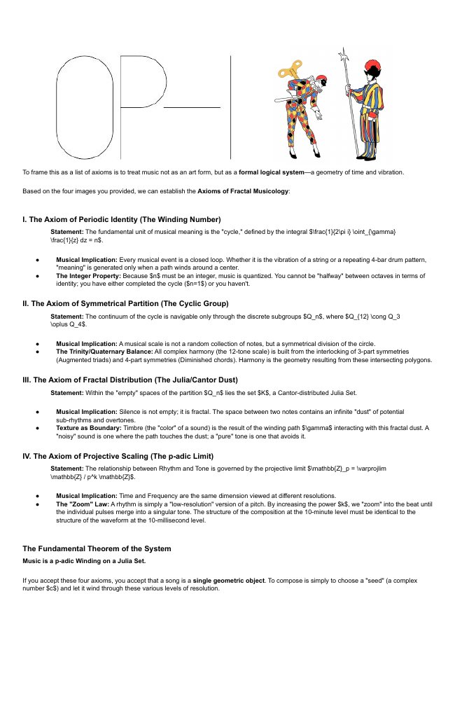The axioms card: dense text and three equations